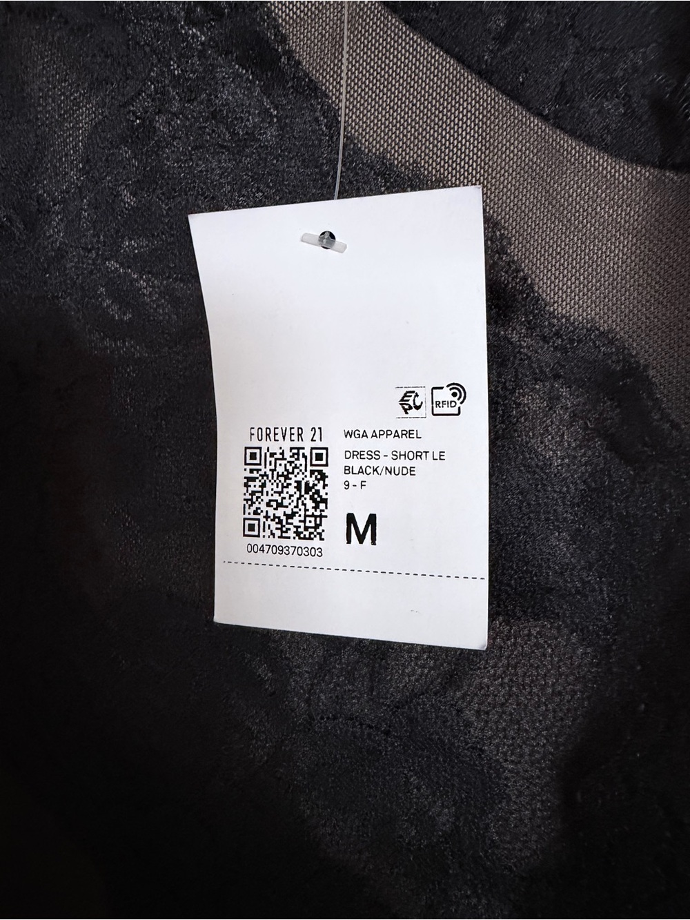 NWT Black Lace Slip Dress M Sheer Mesh F21 Y2K Festival Whimsigoth Cottagecore - Picture 7 of 10